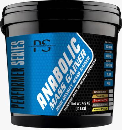 PERFORMER SERIES Anabolic Mass Gainer High Density mass gainer (4.5kg/10lbs , Vanilla) Weight Gainers/Mass Gainers