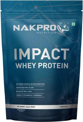 Nakpro Impact Whey Protein Isolate & Concentrate, 24g Protein, Trustified Certified Whey Protein