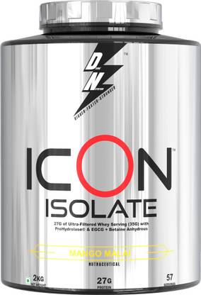 Dn With Divine Nutrition Icon Isolate Protein Powder with 27g Per Serving 0.3gm of Carbs & Vitamins Whey Protein
