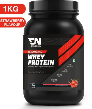 DNUTRIXN Beginner's High Whey Protein with Digestive Enzyme, Multivitamin Whey Protein