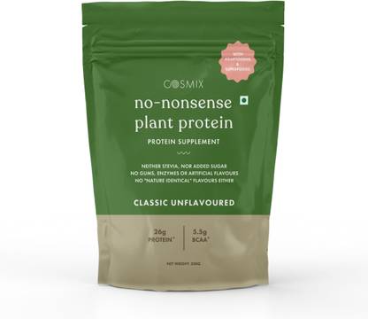 COSMIX No-Nonsense | Organic Rice & Pea Isolate| 24g Protein/Serving| Vegan|Gluten Free Plant-Based Protein
