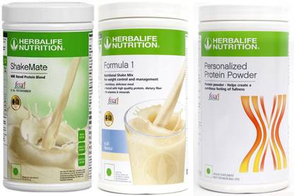 HERBALIFE formula 1 kulfi (500g)+ shakemate (500g)+ protein powder (400g) Plant-Based Protein