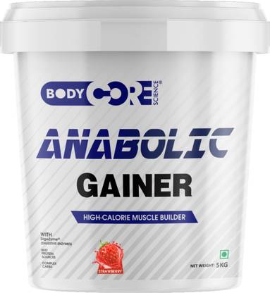 Body Core Science Anabolic Gainer-5Kg(Strawberry) Whey Protein