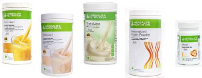 HERBALIFE Formula 1 Mango & Vanilla + Protein Powder 400 G + Shake Mate + Afresh Lemon Protein Shake