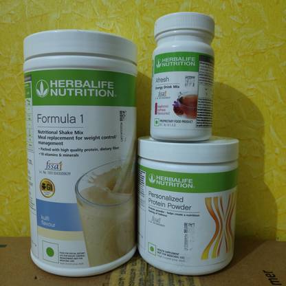 Herbalife Nutrition WEIGHT LOSS COMBO F1 KULFI SHAKE PROTEIN POWDER 200GM AFRESH KASHMIRI KHAWA Protein Bars