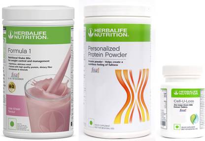 HERBALIFE Formula 1 Shake Mix Rose Kheer Flavor+ Protein Powder+Multivitamin (90 Tablets) Plant-Based Protein
