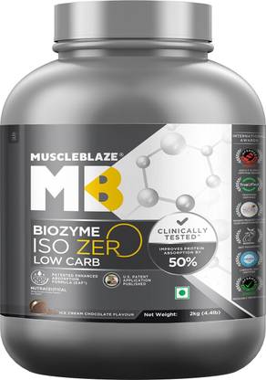 MUSCLEBLAZE Biozyme Iso-Zero, Low Carb Isolate, 27 g Per Scoop Whey Protein