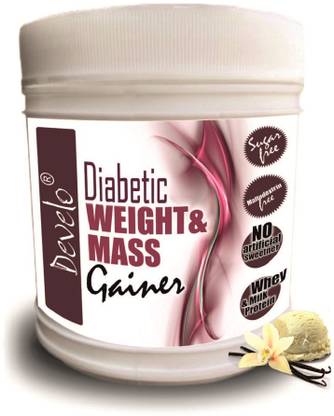 DEVELO Weight & Mass Gainer for Diabetics, Sugar Free Supplement for Diabetes Care Weight Gainers/Mass Gainers