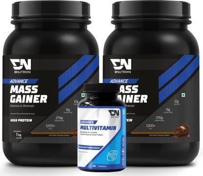 DNUTRIXN Advance Mass Gainer +Multivitamin Tablets 30N |Muscle Building Formula Weight Gainers/Mass Gainers