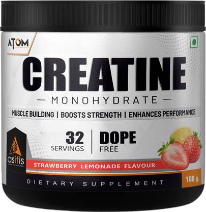 AS-IT-IS Nutrition AS-IT-IS ATOM Creatine Monohydrate 100g - 32 Servings, Strawberry Lemonade Creatine