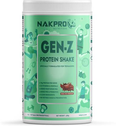 Nakpro GEN-Z Protein Shake for Teenagers | Premium Blend of WPI, WPC & Casein Protein Shake