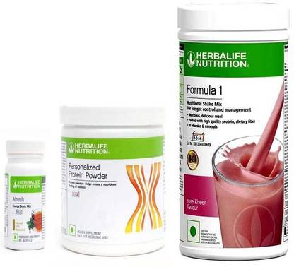 HERBALIFE Formula 1 Shake Rose Kheer With Protein Powder And Afresh Energy Drink Tulsi Plant-Based Protein