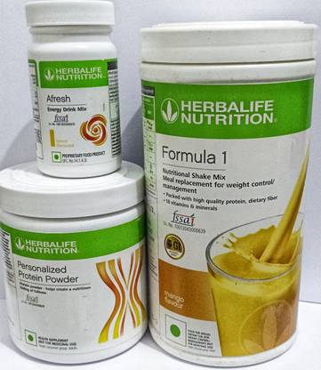 HERBALIFE Formula1 Mango 500g Protine Powder 200g & Lemon Afresh 50g Protein Shake