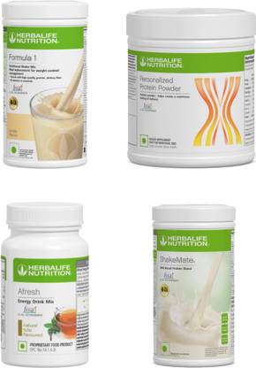 HERBALIFE Shake Vanilla Flavour, Afresh Tulsi Protein powder 200g.Shakemate Protein Shake