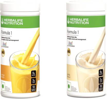 HERBALIFE Formula-1 Shake Mate (Vanilla) + Protein Powder 200Gram & Afresh (Tulsi) Plant-Based Protein