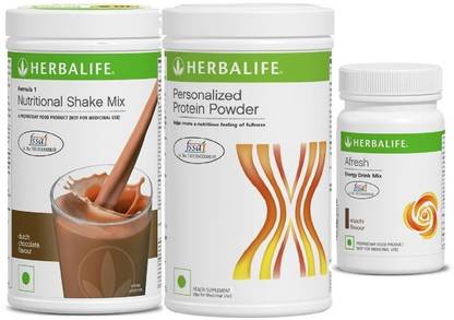 Herbalife Nutrition Formula 1(Dutch Chocolate) with Protein Powder(400gm)+ Afresh(Elaichi) Protein Shake