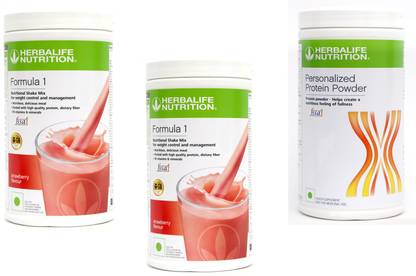 HERBALIFE Formula 1 Shake Strawberry Flavor 2 PIECES With Protein Powder 400 Gm Protein Shake