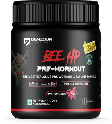 DENZOUR NUTRITION Bee-Hp Pre-Workout, Most Explosive Muscle Pump With Fat Loss Formula Pre Workout