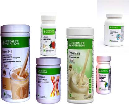 HERBALIFE Formula 1 Vanilla, Protein,Afresh Tulsi, Multivitamin,Cell U Loss Protein Shake