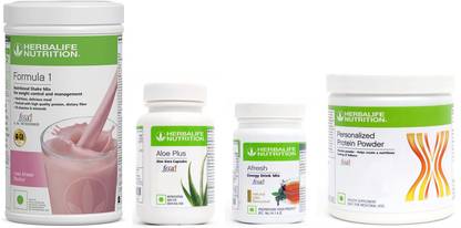 HERBALIFE Formula 1 Shake Rose Kheer +Aloe Plus Tablet+ Protein Powder+ Afresh Tulsi Protein Shake