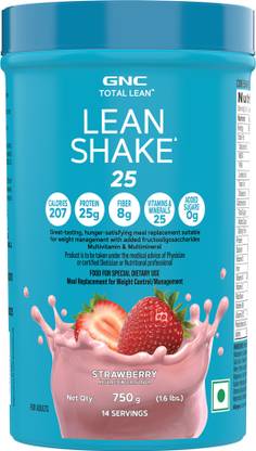 GNC Total Lean Lean Shake 25 - 207 Calories, 25g Protein, 8g Fiber Protein Shake