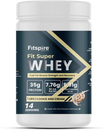 Fitspire Fit Super Whey Protein | 35g Protein | 7.8g BCAA | Muscle Growth & Recovery Whey Protein