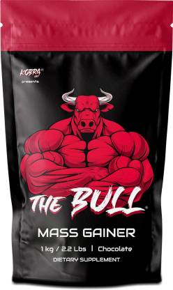 Kobra Labs The Bull Mass Gainer Weight Gainers/Mass Gainers  (1 kg, Chocolate)