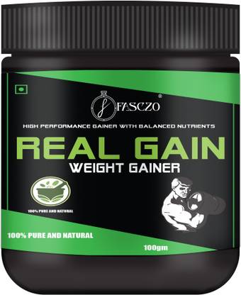 Fasczo Real Gain Weight Gain Powder | Fast Health Gain with High Protein Men & Women Weight Gainers/Mass Gainers