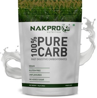 Nakpro 100% PURE CARB | High Calorie Carbohydrate | Fast Digesting Supplement Powder | Weight Gainers/Mass Gainers