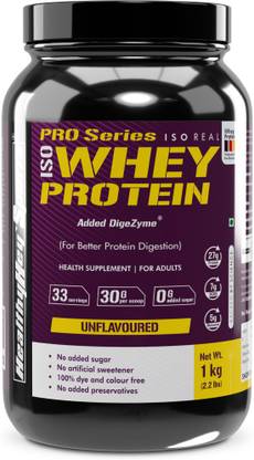 HealthyHey Nutrition ISO Whey Protein - ISOReal (Produced in USA) - 90% Protein with Digestive Enzymes Whey Protein