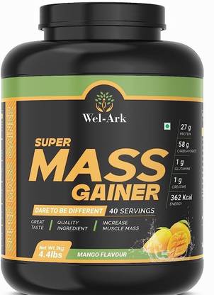 Wel-Ark Super Muscle Mass Gainer for men and women Weight Gainers/Mass Gainers