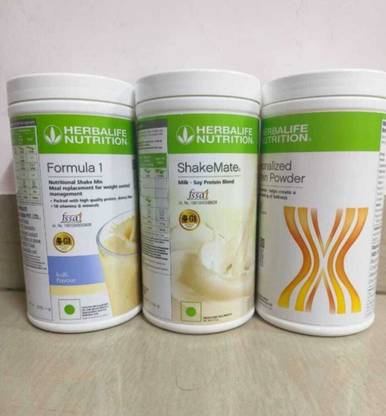 HERBALIFE FORMULA 1 SHAKE KULFI, PROTEIN POWDER, SHAKEMATE PACK OF 3 Protein Shake