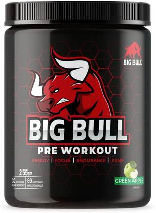 Big Bull Hardcore Pre-Workout|Extreme Energy, Focus & Pump|Gym Supplement for Men & Women Energy Drink