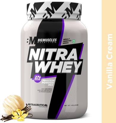 BIGMUSCLES NUTRITION Nitra Whey | Isolate Whey Protein | 27g Protein per serv | 10g EAAs, 3g Creatine Whey Protein