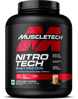 Muscletech NitroTech 30g Protein, 3g creatine monohydrate ultimate muscle building formula Whey Protein