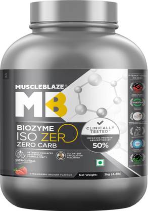 MUSCLEBLAZE Biozyme Iso-Zero, Low Carb Isolate, 27 g Per Scoop Whey Protein