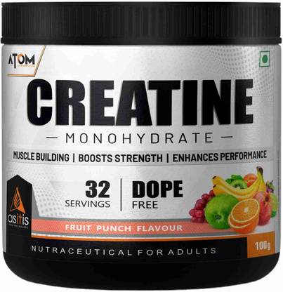 AS-IT-IS Nutrition Creatine Monohydrate 100g - 32 Servings, Fruit Punch Creatine