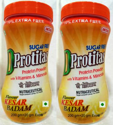 INTAS D PROTITAS WITH VITAMINS & MINERALS SUGAR FREE PROTEIN POWDER Whey Protein