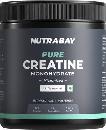 Nutrabay Pure Micronised Creatine Monohydrate | Pre/Post Workout Supplement -150 Gram Creatine