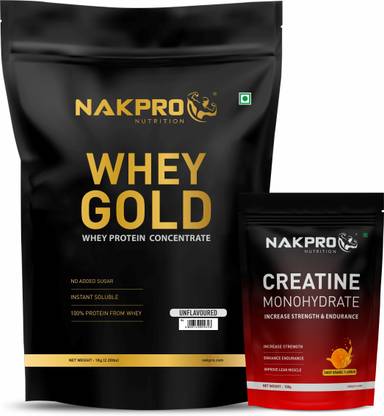 Nakpro Gold Whey Protein Concentrate with Creatine Monohydrate | 100g Creatine + Whey Protein