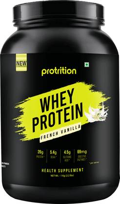 Protrition Whey Protein Powder 26g Protein, 5.4g BCAA per SCOOP Whey Protein