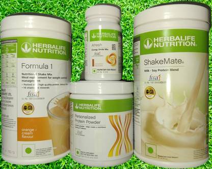 Herbalife Nutrition F1 SHAKE Orange + Protein Powder 200 G+ Shake Mate + Afresh - Cinnamon Protein Shake