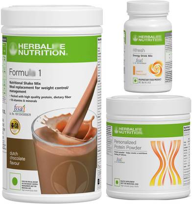HERBALIFE Formula 1 shake mix Chocolate 500gm protein powder 200gm afresh Peach 50gm Protein Blends