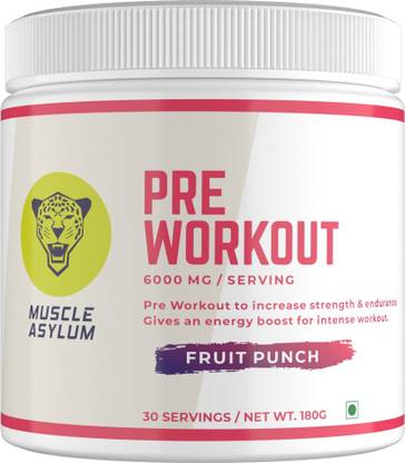 Muscle Asylum Muscle AsylumPre-Workout - 30 Servings, 180gm BCAA