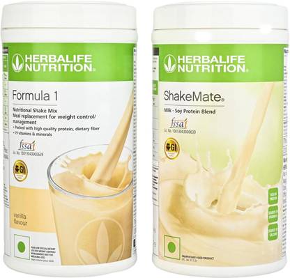 HERBALIFE SHAKeMate with Formula 1 Vanilla flavor (1000 gm) Vanilla, Unflavored) VANILLA Powder