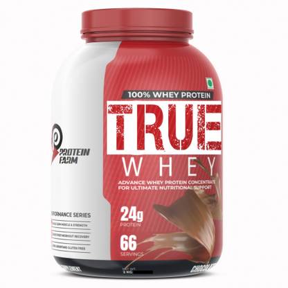 PROTEINFARM TRUE WHEY Protein Power Chocolate , Blend of whey Concentrate, whey Isolate , Whey Protein