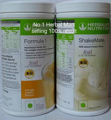 Herbalife Nutrition HERBALIFE NURTITION F1 ORANGE CREAM SHAKE AND SHAKEMATE Protein Shake