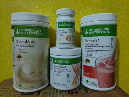 HERBALIFE FORMULA 1 WEIGHT LOSS COMBO STRAWBERRY SHAKE AFRESH GINGER PARTEIN POWDER 200GM Protein Shake
