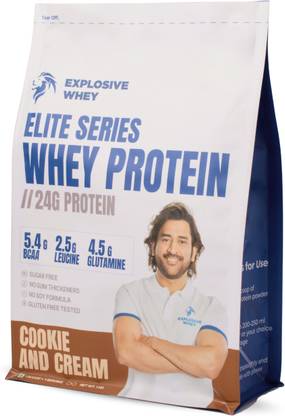 EXPLOSIVE WHEY Elite Series Whey Protein Trusted by M.S. Dhoni and Kedar Jadhav Whey Protein