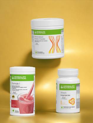 HERBALIFE F1 SHAKE MIX-STRAWBERRY,GINGER AND PP-200GM,(PACK OF 3) Protein Shake